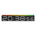 horloge led moderne réveil numérique lumière ambiance barre rythmique couleur réglable