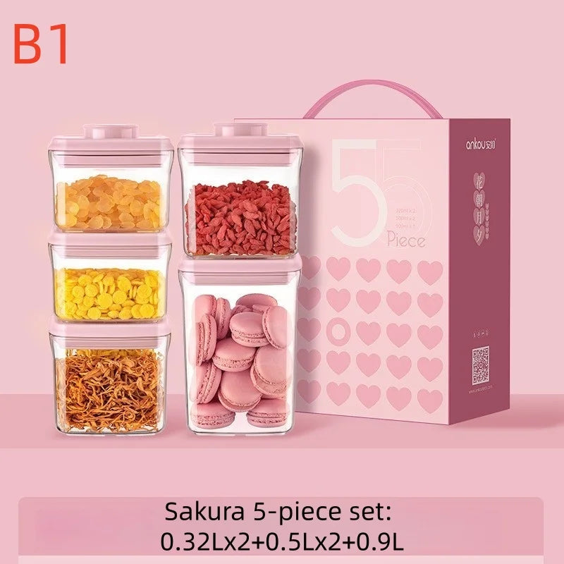boîtes rangement transparentes hermétiques sans BPA alimentaires sèche noix moderne minimaliste washables