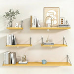 étagère murale moderne bois noir panneaux clips magnétiques plateau suspendu chambre organisation