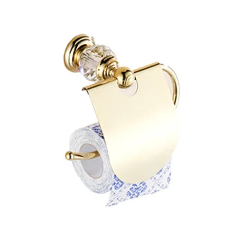 accessoires salle bain or strass classique porte serviettes porte papier toilette