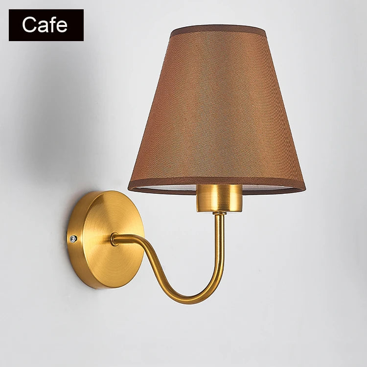 lampe murale tissu or moderne sans ampoule facile éclairage quotidien chambre salle bain