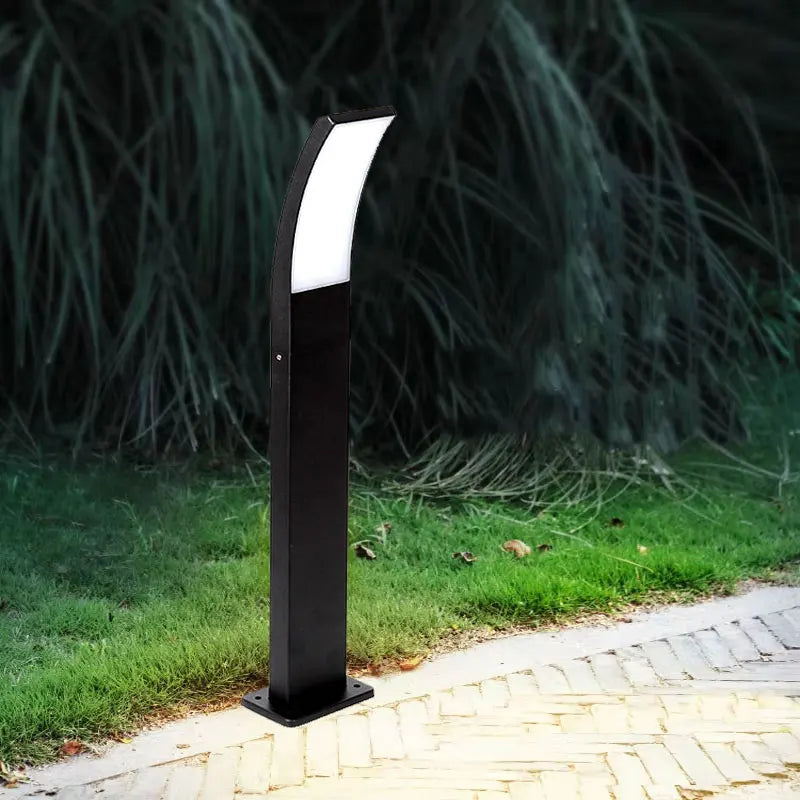 éclairage extérieur moderne lampadaire led noir blanc ip65 600mm minimaliste