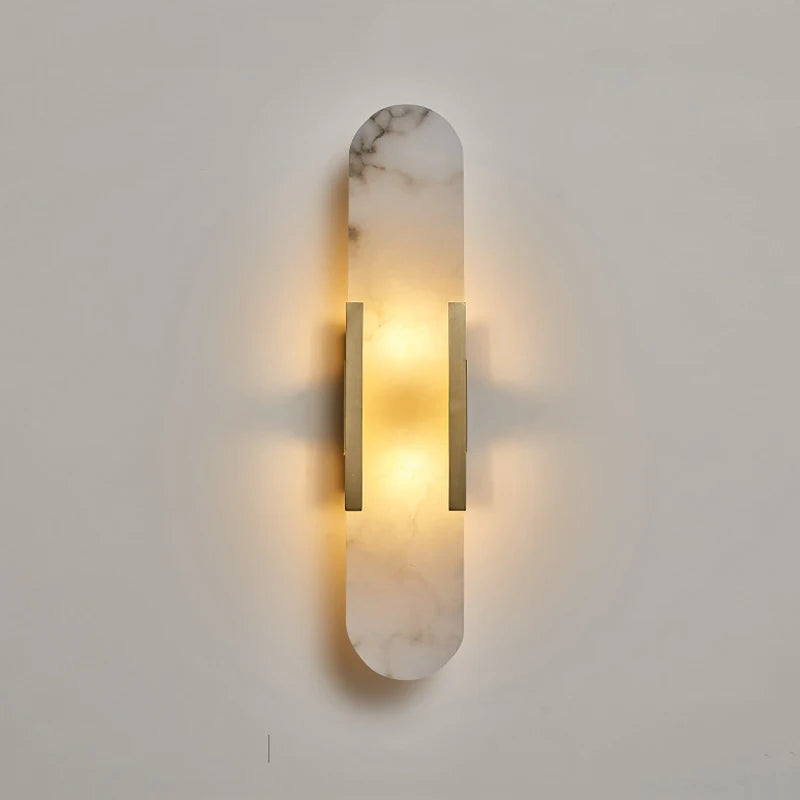 lampe murale moderne marbre dorée blanc applique murale fixations led chambre salon
