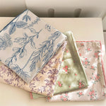 housse taie d'oreiller fleurs florales polyester 48x74cm vintage couleurs pastel motifs floraux respectueux environnement
