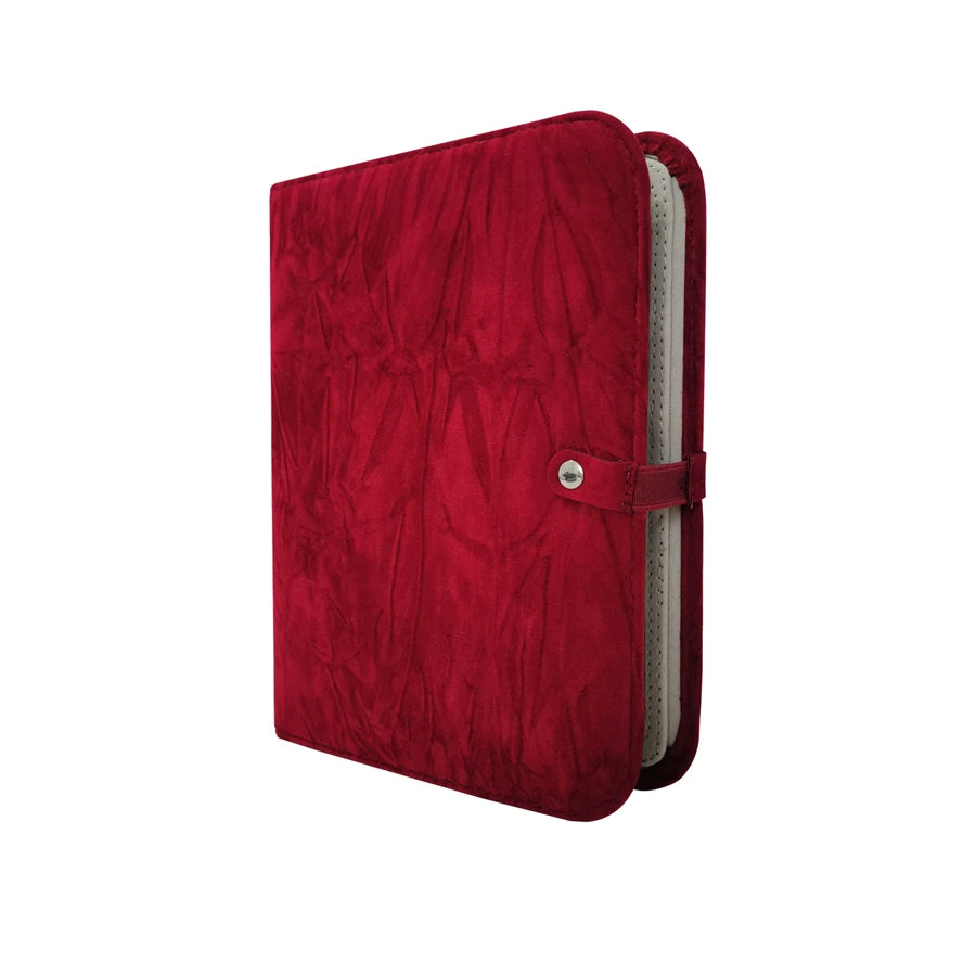 porte bijoux velours rouge moderne clics rangement grilles transparentes bijoux organisation coffret cadeau