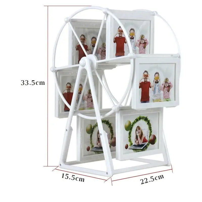 cadre photo grande roue blanc decoratif ludique photos structure base vis assemble maison