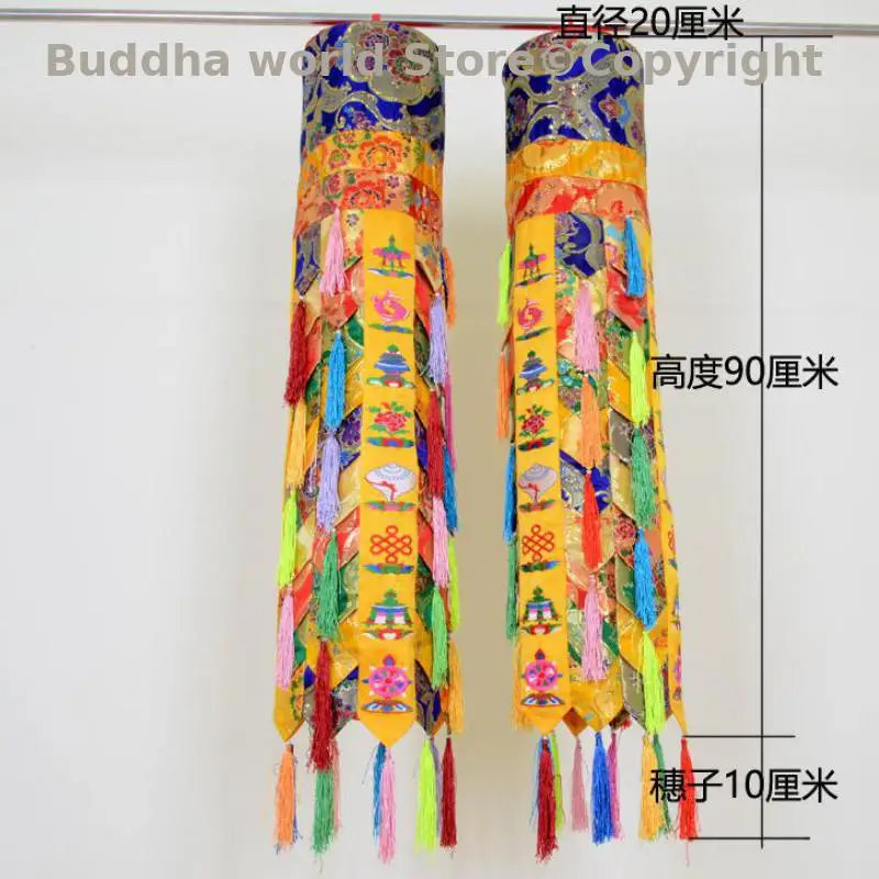 ornement mural multicolore artisanal broderie traditionnelle tassels colorés suspendu crochet decoratif