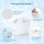 filtre eau blanc moderne perforations haute performance capacité 240 litres