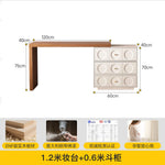 meuble maquillage miroir led six tiroirs tabouret moderne minimaliste chambre coucher