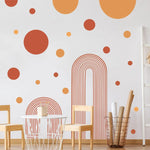 Détail de la texture et du motif abstrait de la décalcomanie murale