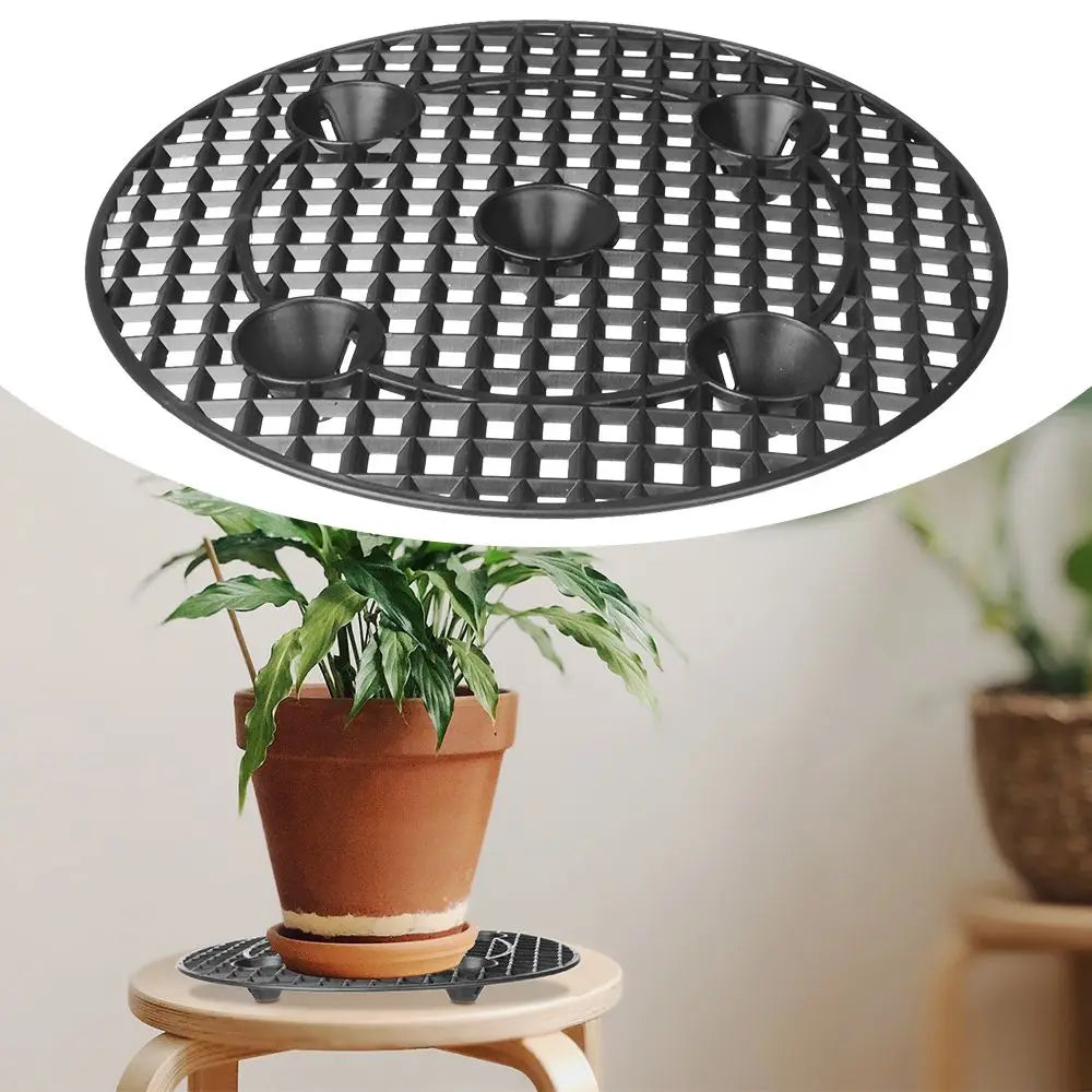 plateau pot fleur noir moderne plateformes plantes saucière niveau plante support plante stands minimalistes