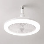 ventilateur blanc moderne grille ventilation lampe led rotative e27