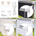rideau enroulable moderne blanc clips tube chaîne guide rideau fixations