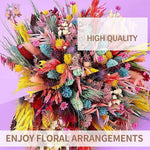 bouquet fleurs séchées multicolore boho décoration maison anniversaire baby shower