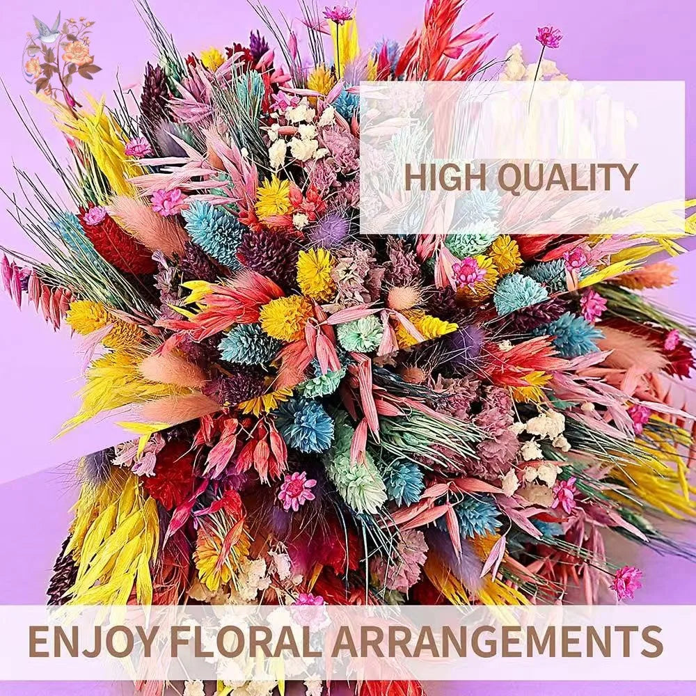 bouquet fleurs séchées multicolore boho décoration maison anniversaire baby shower