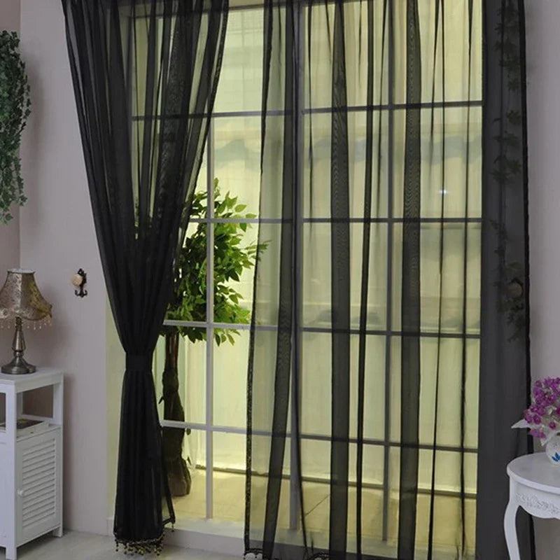 rideaux transparents modernes couleur violet blanc fenetre voilage decoratif textiles maison