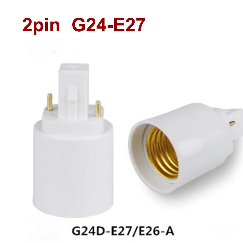 adaptateur ampoule g23 g24 e27 blanc moderne abs led ac 110v 220v