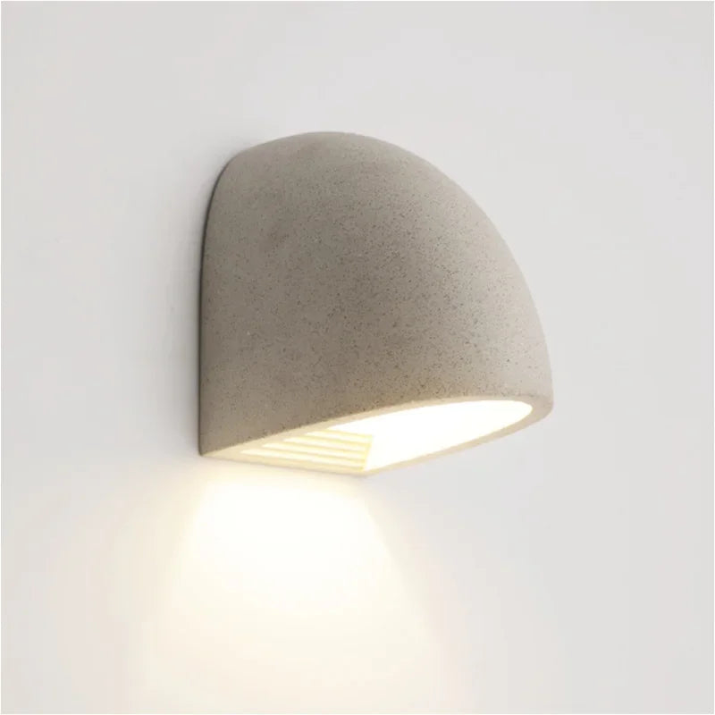 applique murale moderne led étanche terrazzo gris clair extérieur intérieur warm white texture granulée
