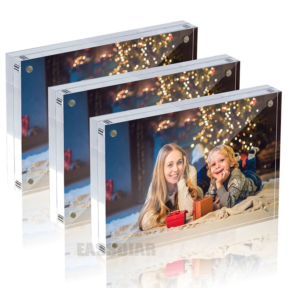 cadre photo transparent moderne clips 4x4 4x6 5x7 inches
