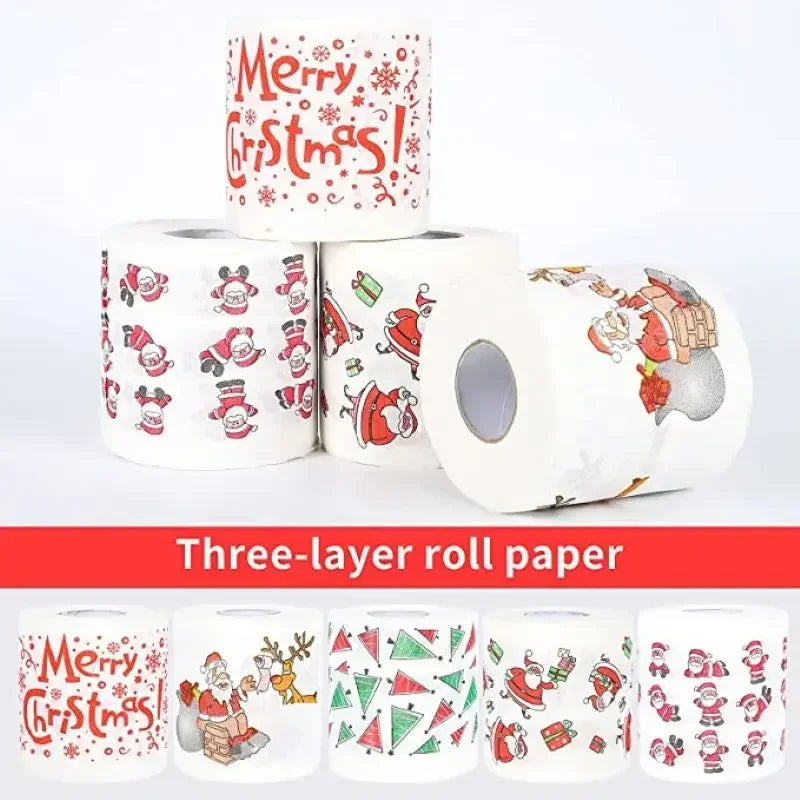 Papier toilette de Noël jaune fluo