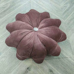 coussin décoratif velours motif fleur six pétales moderne lavable lit chambre
