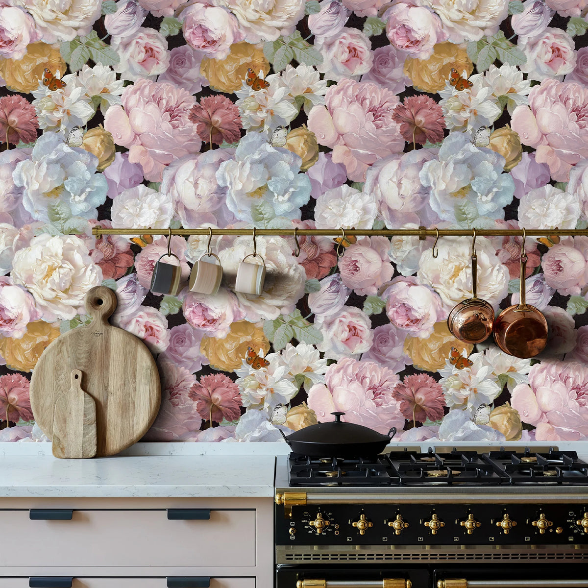 papier peint floral autocollant résistant l'eau vintage rustique moderne scandinave chambre salon