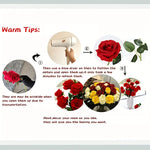 roses artificielles rouges decoration mariage anniversaire intérieur romantique branches soie verte