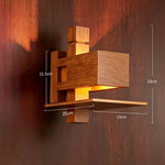 lampe murale moderne bois marron clair texture naturelle ampoules LED 10m²