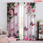 rideau rose clair papillons moderne résistant l'eau 100% polyester 60x150cm