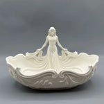 bol décoratif blanc danseuse robe ondulante bijoux rangement classique maison entrée