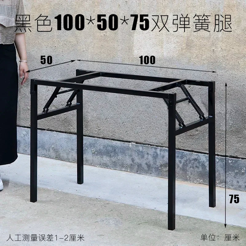 support table pliable métal noir robuste structure moderne pieds fer