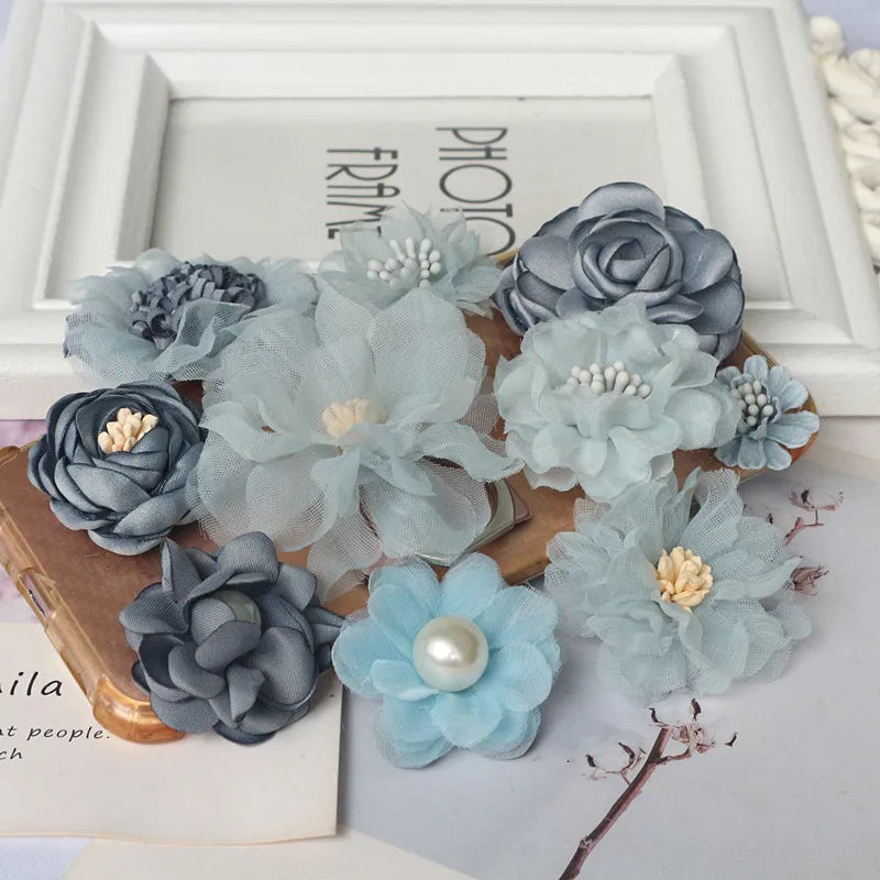 décoration intérieure fleurs artificielles violet bleu gris rose tissu romantique occasion mariage anniversaire