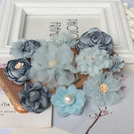 décoration intérieure fleurs artificielles violet bleu gris rose tissu romantique occasion mariage anniversaire