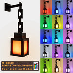 lanterne décorative murale led pixelisée minecraft 16 couleurs télécommande rechargeable
