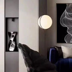lampe sol moderne acrylique blanche dorée interrupteur rond translucide