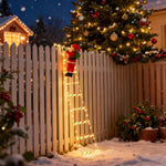 décoration noël lumineuse père noël guirlandes rayures colorées moderne adhésif rouge vert blanc