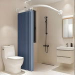 rideau douche pliable polyester tufté blanc gris bleu noir plis verticaux opaques moderne minimaliste
