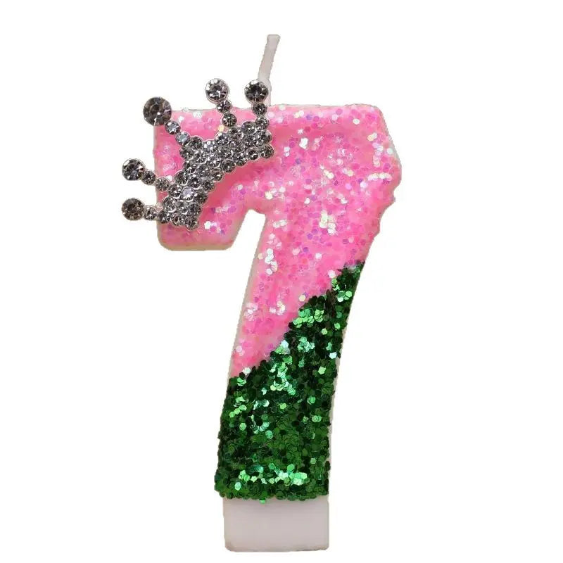 bougies numérotées pailletées rose vert blanc opaques festives tringle boîte rangement