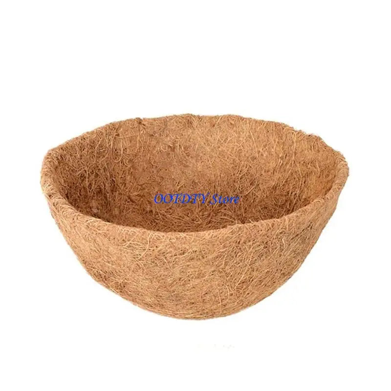 panier suspendu rustique pot plante fibreux balcon jardin fleuri aspect naturel decoration extérieure bohême