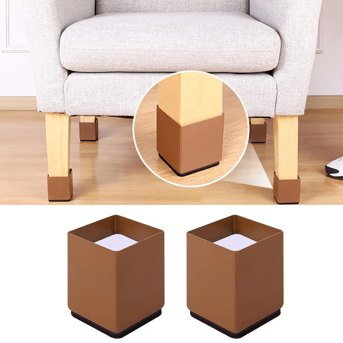 protège mebles adhésifs marron noir modernes pieds meubles chaises canapes extensions
