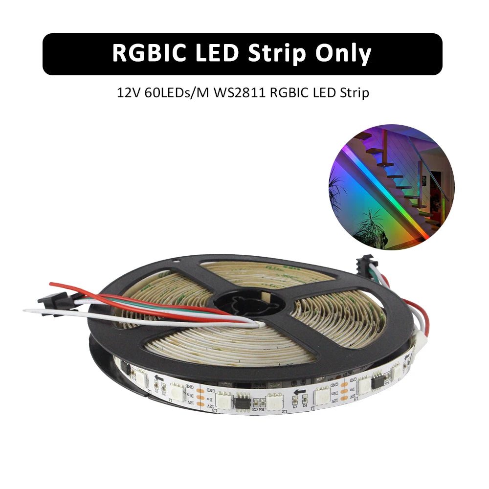 bande led multicolore contrôleur es32 capteur mouvement pIR 5m ligne continue moderne adhésif interrupteur