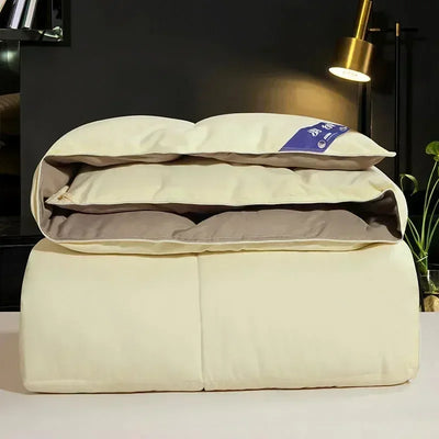 Couette en duvet de canard blanc épaisse sur lit double