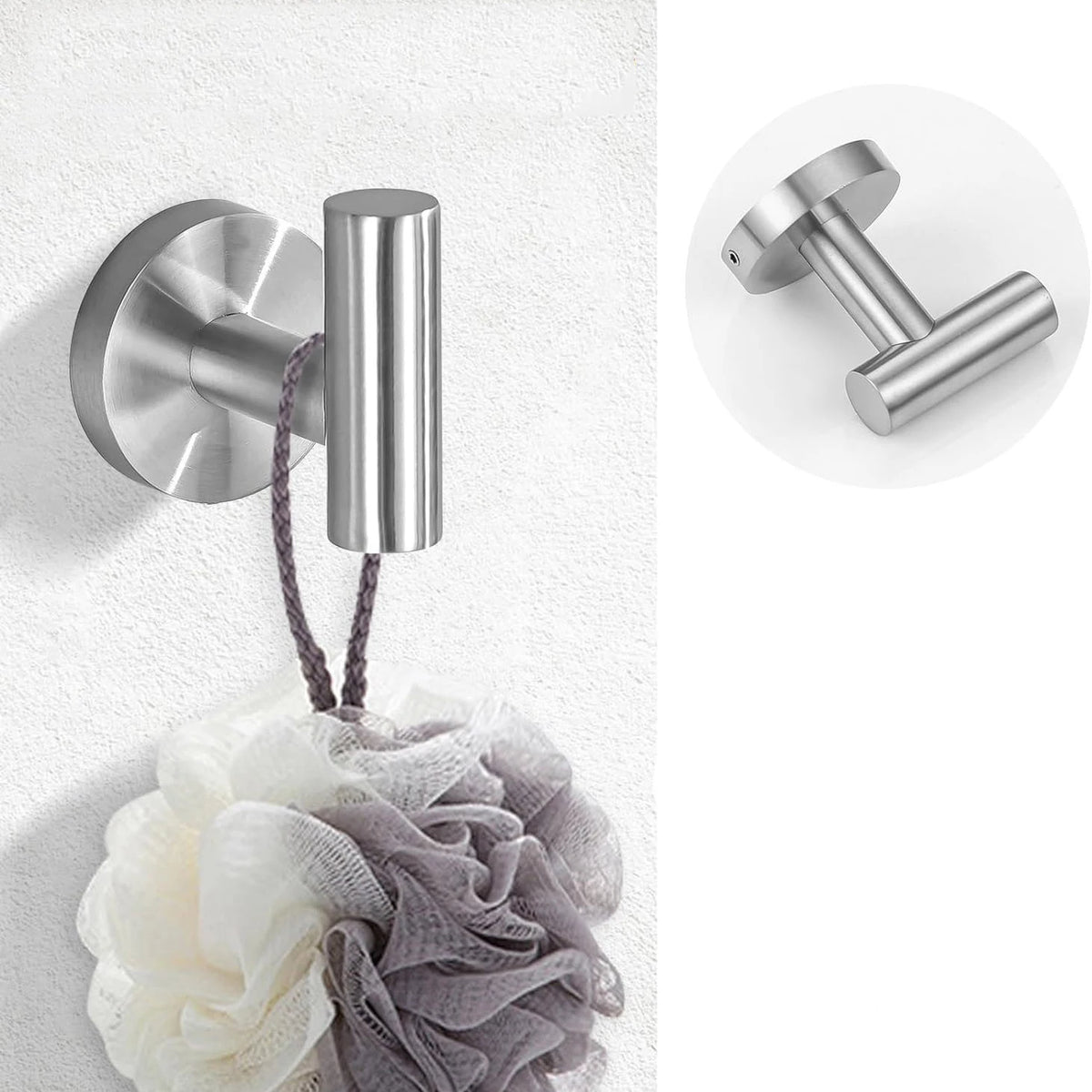 accessoires salle bain noir mat modernes fixés mur barre serviettes anneau papier toilette crochets