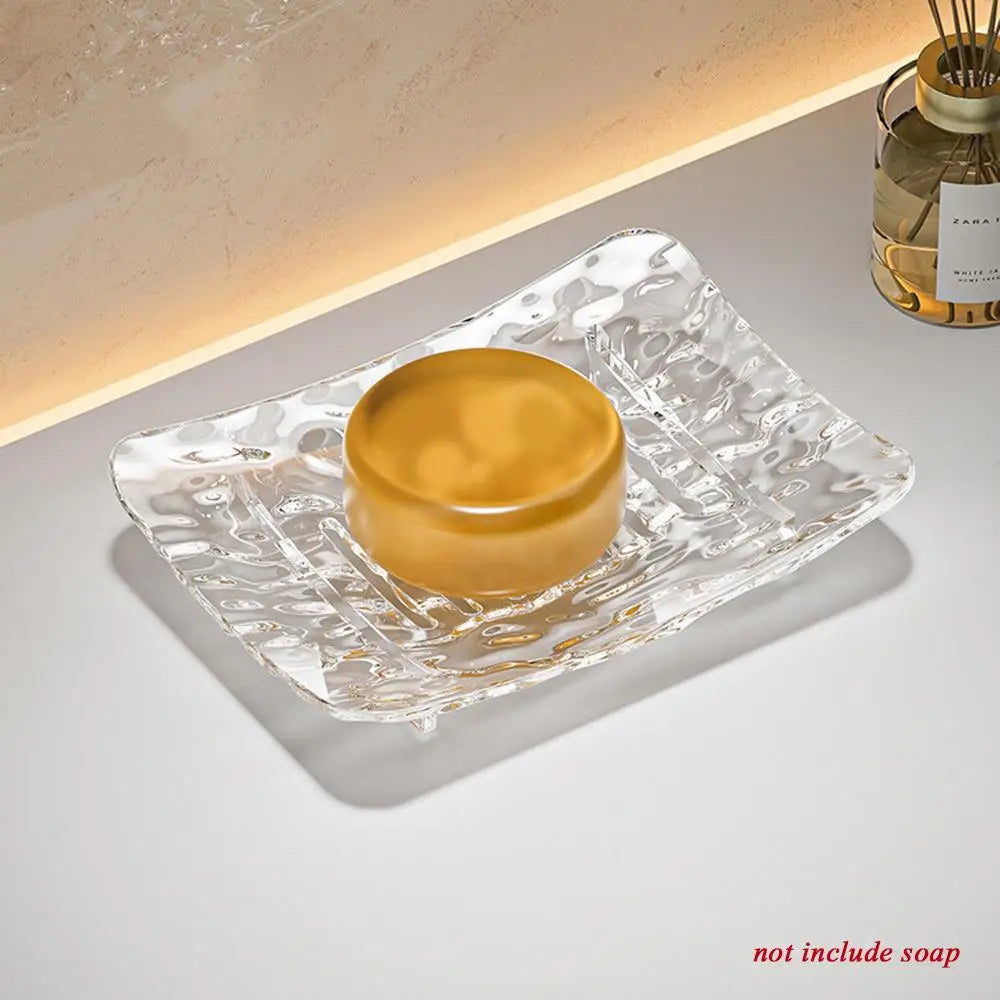 support savon transparent texturé moderne savon blanc savon beige savon jaune rangement salle bains