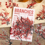 autocollants arbres branches feuilles fleurs scrapbooking étiquettes journal papeterie tasse planificateur transparents naturels