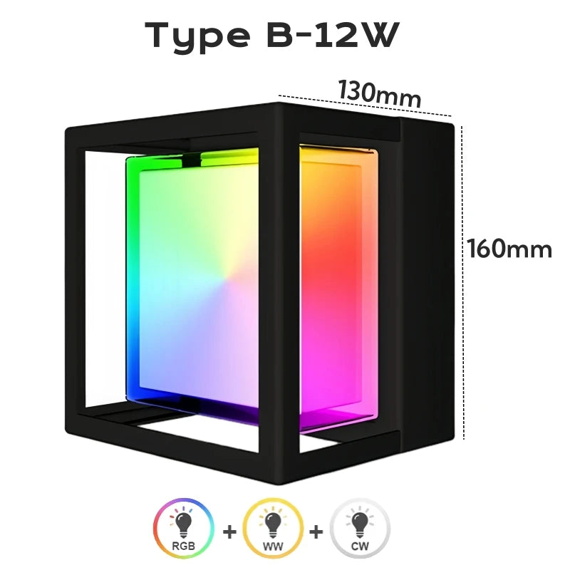 applique murale led moderne noire blanche controle app telecommande étanche alexa google