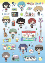 sticker dessin animé motif scolaire chat quotidien opaque manuel décoration papier variété couleurs