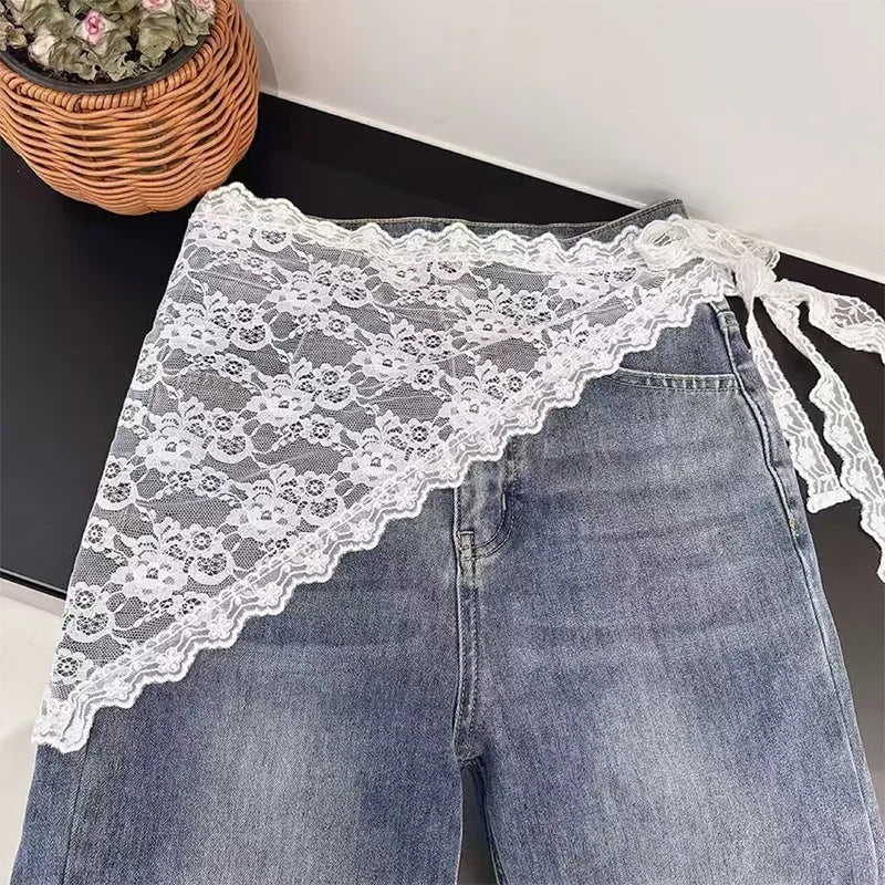 jupe dentelle femme blanc noir vintage romantique décontractée fourreau élastiqueSizeModeFit