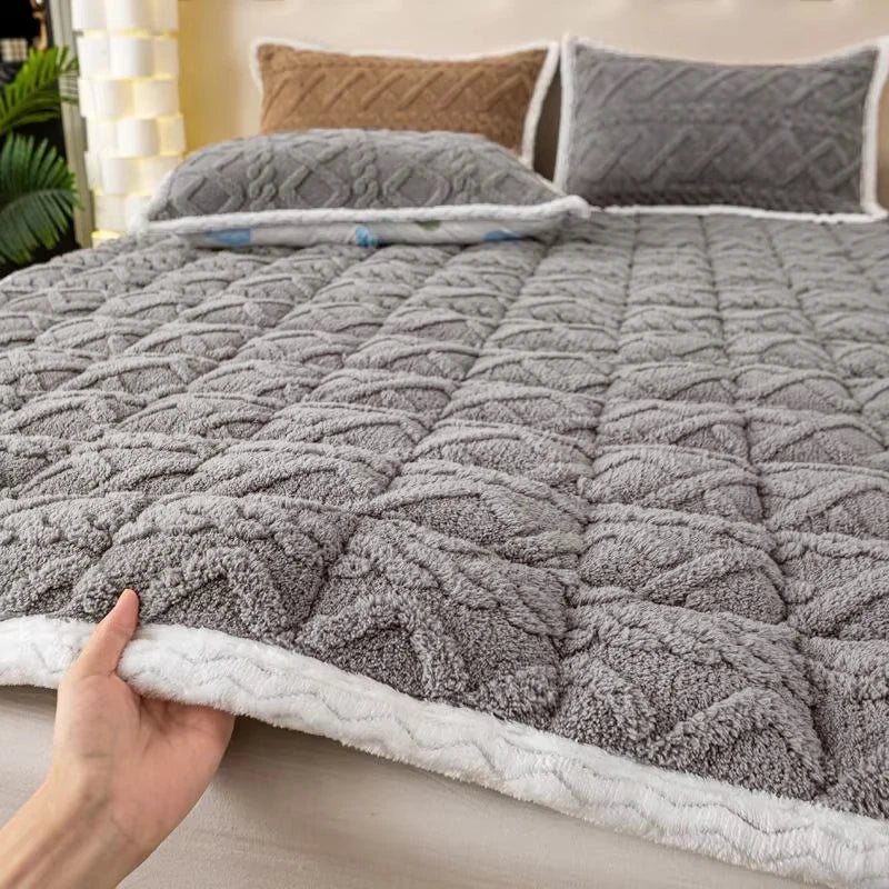 couverture automne hiver polyester vert clair motif géométrique douce adhésifs lits simples épaisses réglables