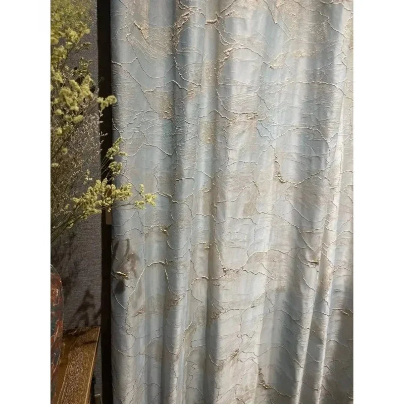 rideau gris clair moderne élégant opacité texture grungy chambre coucher